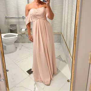 Morilee Chiffon Bridesmaids Dress - Size 6 Blush Pink